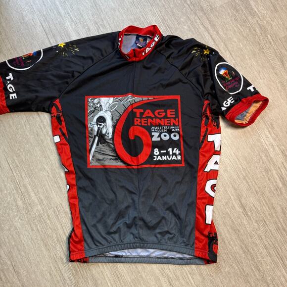 Retro Image Apparel Cycling Jersey German Racing Mens XL 3/4 Zip Tage Rennen - Picture 1 of 8
